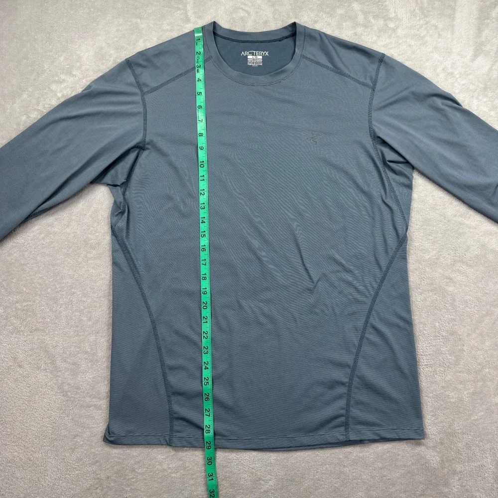 Arcteryx Cormac Long Sleeve Shirt Men Large Blue Grey Performance Outdoor Hiking - Picture 7 of 10